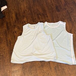 Light Blue Sleeveless Tops